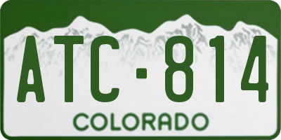 CO license plate ATC814