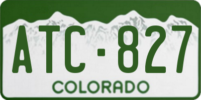 CO license plate ATC827