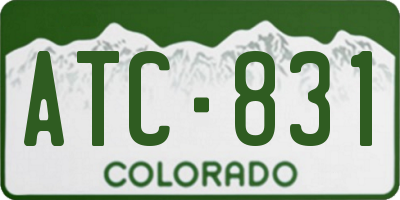 CO license plate ATC831