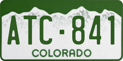 CO license plate ATC841