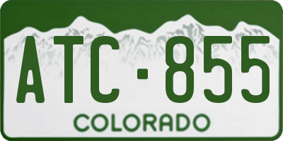CO license plate ATC855