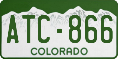 CO license plate ATC866