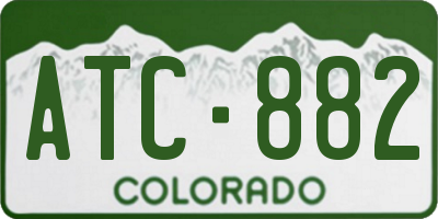CO license plate ATC882