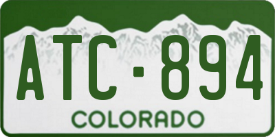 CO license plate ATC894