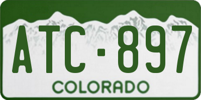 CO license plate ATC897