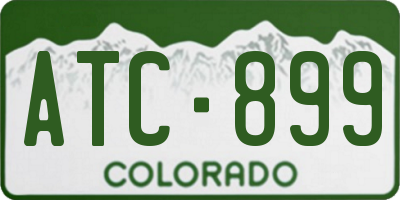 CO license plate ATC899