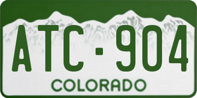 CO license plate ATC904