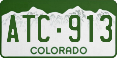 CO license plate ATC913