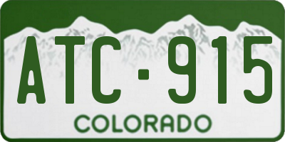 CO license plate ATC915