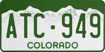 CO license plate ATC949