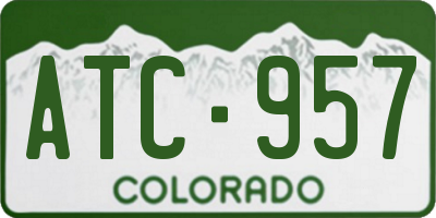 CO license plate ATC957