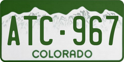 CO license plate ATC967