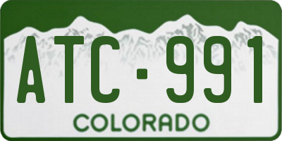 CO license plate ATC991