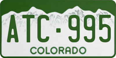 CO license plate ATC995
