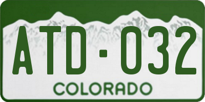CO license plate ATD032