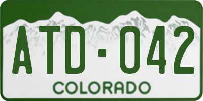 CO license plate ATD042