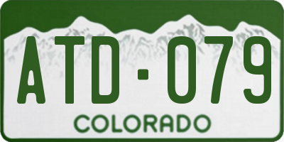 CO license plate ATD079