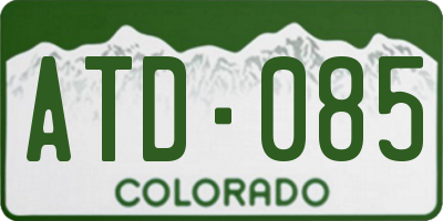 CO license plate ATD085