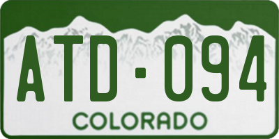 CO license plate ATD094