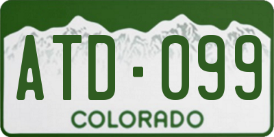 CO license plate ATD099