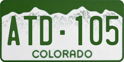 CO license plate ATD105