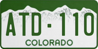 CO license plate ATD110