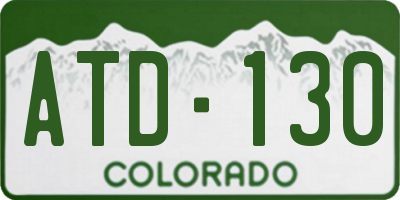 CO license plate ATD130