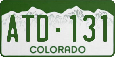 CO license plate ATD131