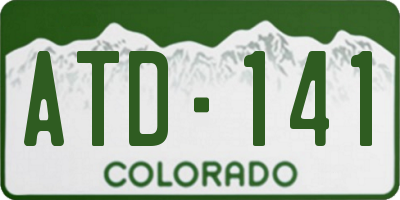 CO license plate ATD141