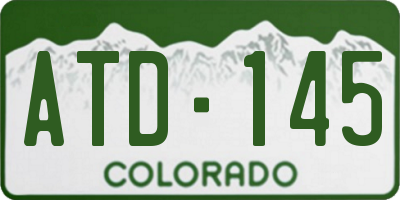 CO license plate ATD145