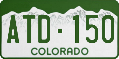 CO license plate ATD150