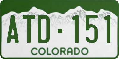 CO license plate ATD151