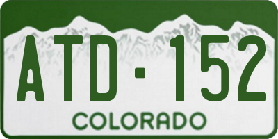 CO license plate ATD152