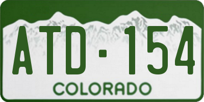 CO license plate ATD154