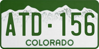CO license plate ATD156