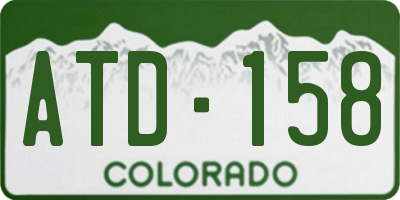 CO license plate ATD158