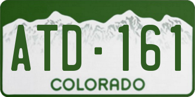 CO license plate ATD161
