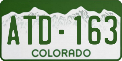 CO license plate ATD163