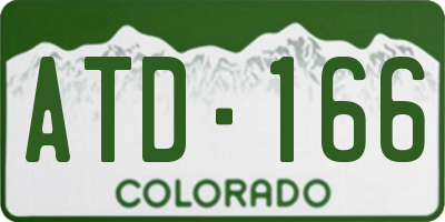 CO license plate ATD166