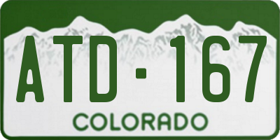 CO license plate ATD167
