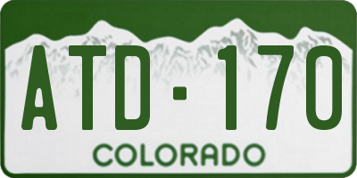 CO license plate ATD170
