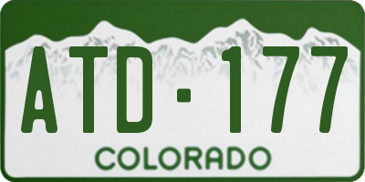 CO license plate ATD177