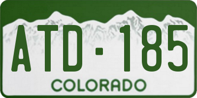 CO license plate ATD185
