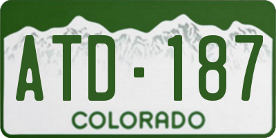 CO license plate ATD187