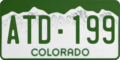 CO license plate ATD199