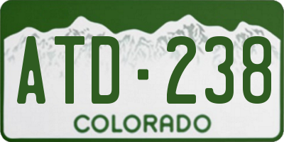 CO license plate ATD238