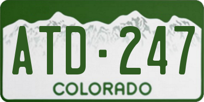 CO license plate ATD247