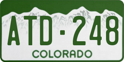 CO license plate ATD248