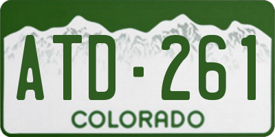 CO license plate ATD261