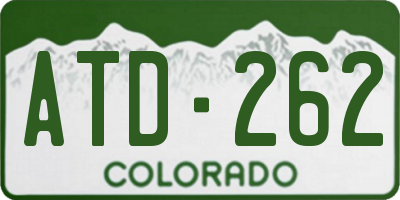 CO license plate ATD262